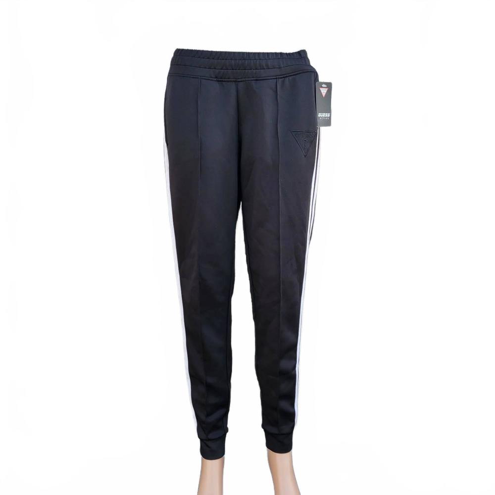 NEW GUESS women's stripe jogging pants in black